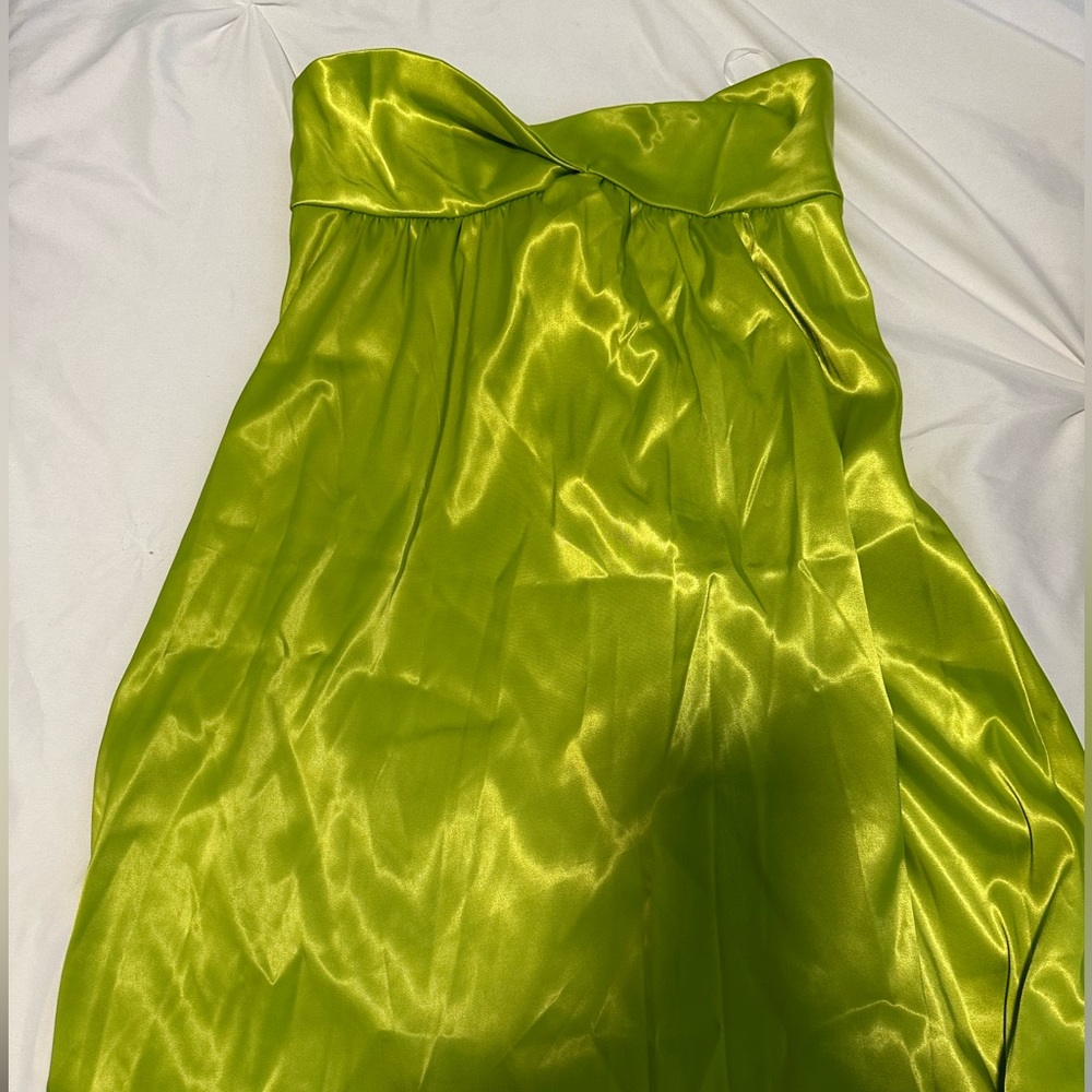 Green Twist Front Tube Dress XS